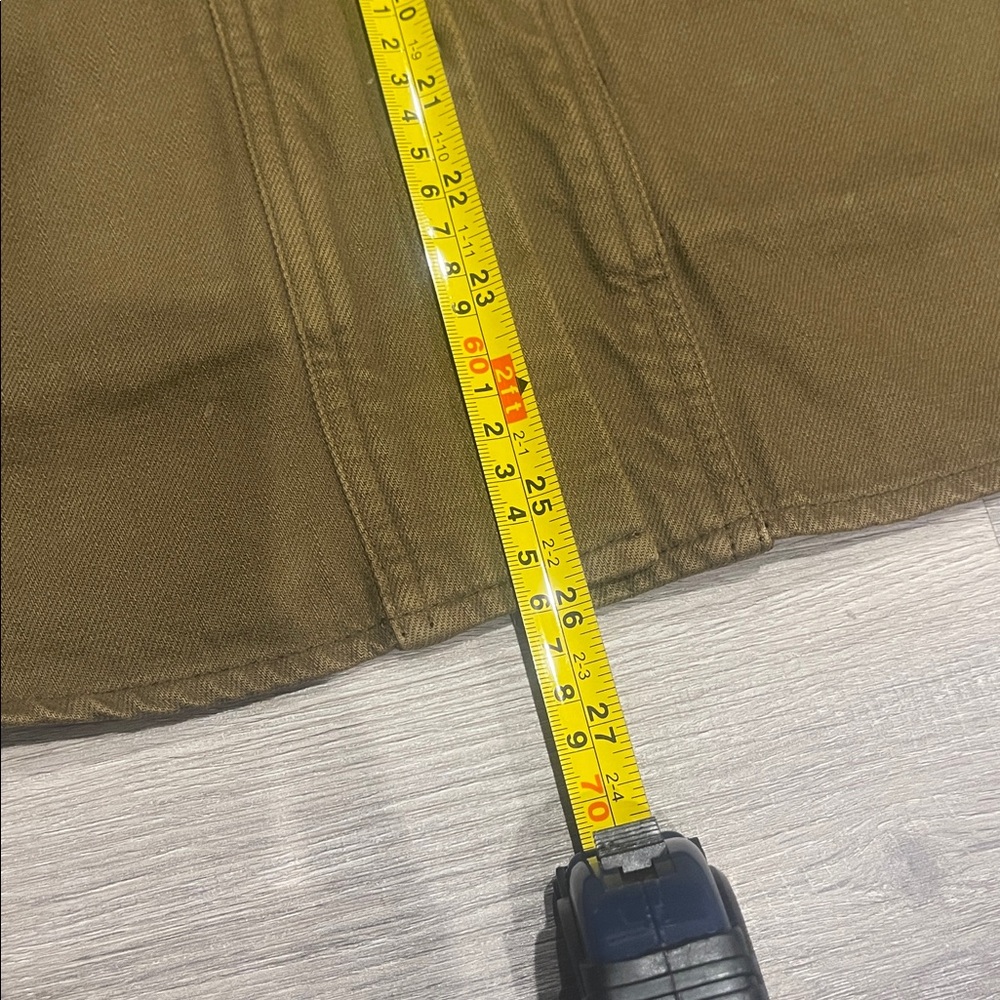 Sézane Tobacco Camel Olive Cotton Utility Jacket XS French Chore Shirt Parisian - Picture 10 of 10